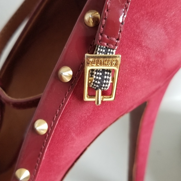 All leather Schutz studded heels - Picture 6 of 15